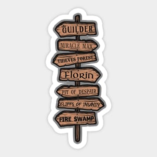 Which way to the Fire Swamp? Sticker